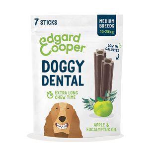 Edgard & Cooper snacks dentários Adult Medium maçã e eucalipto para cães